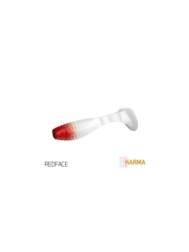 Виброхвост DELPHIN KARMA UVs / 8cm / RED FACE - 5шт.