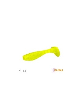 Виброхвост DELPHIN KARMA UVs / 10cm / YELLA - 5шт.