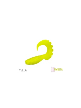 Твистер DELPHIN TWISTA UVs / 8cm / YELLA - 5шт.