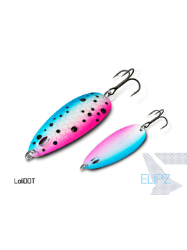 Блесна колеблющаяся DELPHIN ELIPZ FullSCALE Hook №2 / 7.5cm / 12g - LOLI DOT