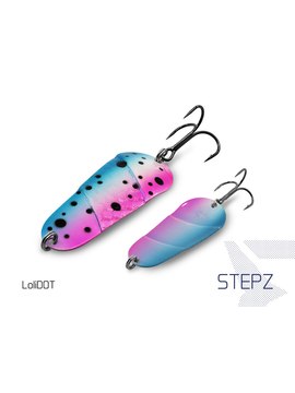 Блесна колеблющаяся DELPHIN STEPZ StripSCALE Hook №2 / 7cm / 10g - LOLI DOT