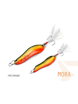Блесна колеблющаяся DELPHIN MORA Hook №4 / 7.3cm / 30g - FIRE ORANGE
