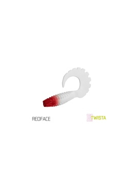 Твистер DELPHIN TWISTA UVs / 10cm / RED FACE - 5шт.