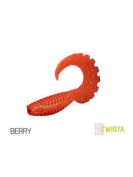 Твистер DELPHIN TWISTA UVs / 10cm / BERRY - 5шт.