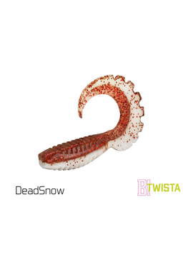 Твистер DELPHIN TWISTA UVs / 10cm / DEAD SNOW - 5шт.