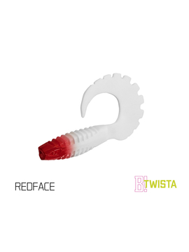 Твистер DELPHIN TWISTA UVs / 8cm / RED FACE - 5шт.