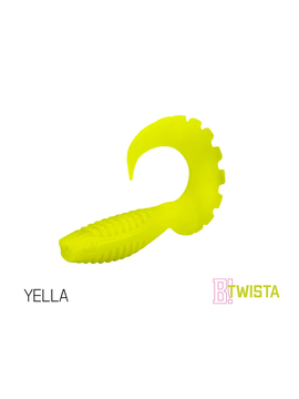 Твистер DELPHIN TWISTA UVs / 10cm / YELLA - 5шт.