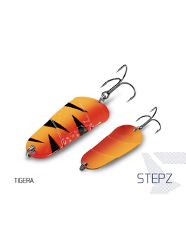 Блесна колеблющаяся DELPHIN STEPZ StripSCALE Hook №2 / 7cm / 10g - TIGERA
