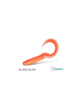 Твистер DELPHIN TWISTA-X Eeltail UVs / 6cm / BLOODY MILION - 5шт.