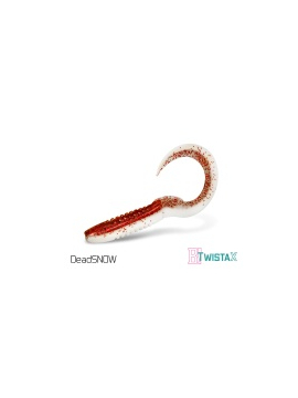 Твистер DELPHIN TWISTA-X Eeltail UVs / 6cm / DEAD SNOW - 5шт.