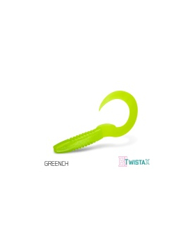 Твистер DELPHIN TWISTA-X Eeltail UVs / 6cm / GREENCH - 5шт.