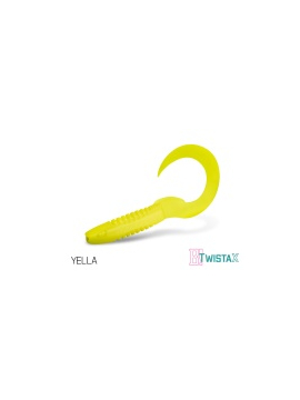 Твистер DELPHIN TWISTA-X Eeltail UVs / 15cm / YELLA - 5шт.