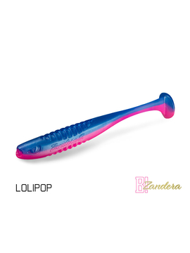 Виброхвост плавающий DELPHIN ZANDERA FlexiFLOAT UVs / 12cm / LOLIPOP - 5шт.