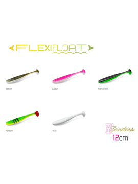 Виброхвост плавающий DELPHIN ZANDERA FlexiFLOAT UVs / 12cm / MIX - 5шт.