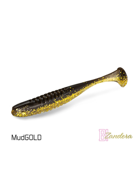 Виброхвост плавающий DELPHIN ZANDERA FlexiFLOAT UVs / 12cm / MUD GOLD - 5шт.