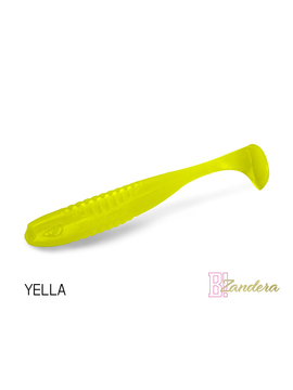 Виброхвост плавающий DELPHIN ZANDERA FlexiFLOAT UVs / 12cm / YELLA - 5шт.