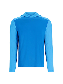 Термофутболка с капюшоном SIMMS SolarFlex Hoody Bright Blue для карпфишинга — CARPshop
