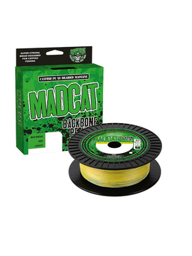 Леска плетеная MADCAT® BACKBONE PE X8 Braided Main Line - 300m - 47.7kg - 0.45mm - CHARTREUSE
