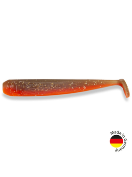 Твистер IRON CLAW Moby Softbaits LONG SHAD 2.0 UV Non Toxic / 11.5cm / Motoroil Orange