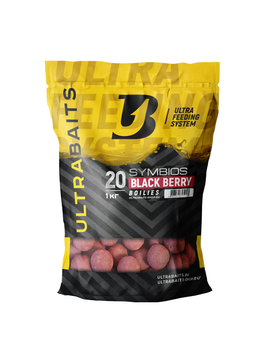Бойлы прикормочные ULTRABAITS SYMBIOS BLACK BERRY (Черные Ягоды) 1кг, Диаметр: 20 мм
