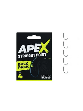 Крючки Ridge Monkey Ape-X Straight Point Bulk Pack, Размер крючка: № 4