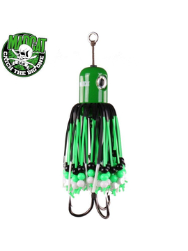 Блесна вертикальная MADCAT® CLONK TEASER THE ORIGINAL Treble Hook №2/0 - 100g - GREEN