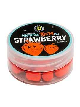 Вафтерсы Carptoday Baits Wafters Strawberry (Клубника) 10х14мм, Диаметр: 10 х 14 мм, Вкус: Клубника