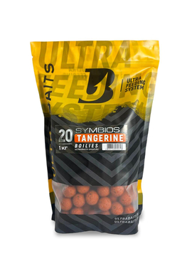 Бойлы прикормочные ULTRABAITS SYMBIOS TANGERINE (Мандарин) 1кг, Диаметр: 20 мм