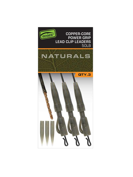 Готовые оснастки с безопасной клипсой FOX Naturals Copper-Core Power Grip Lead Clip Leaders