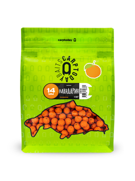 Бойлы Carptoday Baits Tangerine (Мандарин) 1кг 14мм, Диаметр: 14 мм, Вкус: Мандарин