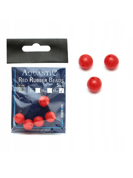 Бусина резиновая AQUANTIC® Rubber Bead - 12 mm / Fluo Red - 5 шт.