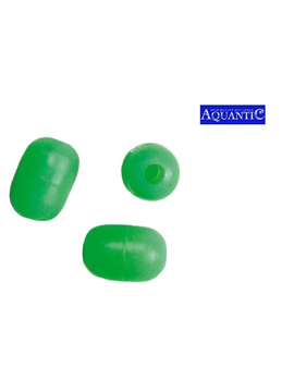 Бусина AQUANTIC® Fluo Bead - 7x10 mm / Oval - Green - 20 шт.