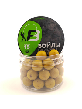 Бойлы варёные насадочные (в банке) Fishing Band Pineapple N-Butyric 15 мм 100 гр