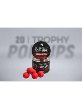 Плавающие бойлы UltraBaits TROPHY POP UPS клубника 20мм для карповой рыбалки — CARPshop