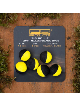 Плавающие насадки PB Products Zig Boilie - 12mm - Black/Yellow - 6шт. — купить в интернет-магазине CARPshop
