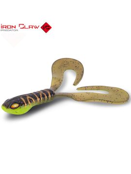 Твистер Iron Claw TURBO X-TAIL 8cm UV Green Tiger для карповой рыбалки — купить в CARPshop