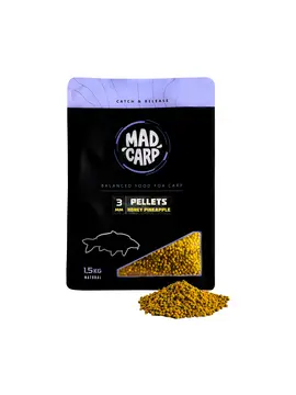 Пеллетс Mad Carp Honey Pineapple 3мм для ловли карпа — купить в CARPshop