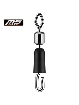 Вертлюг с застежкой и конусом Ms Range Hooklength Connector Swivel №14 для ловли карпа купить в CARPshop