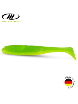 Виброхвост плавающий IRON CLAW Moby Softbaits SLIM JIM UV Non Toxic / 7cm / UV Green Chartreuse - 2шт.