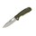 Нож HONEY BADGER Flipper D2 с зелёной рукоятью, Размер: Large 