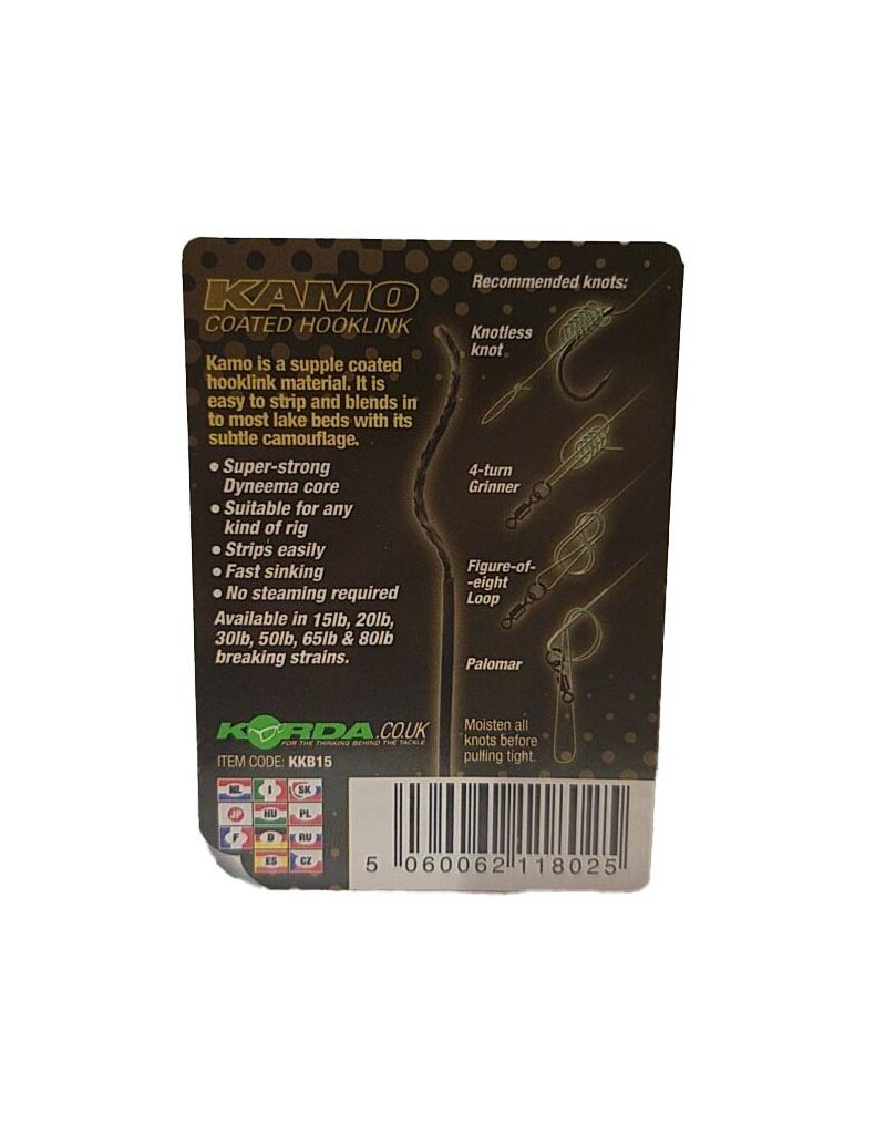 Поводковый материал Korda Kamo Coated Hooklink — фото 6 — CARPshop