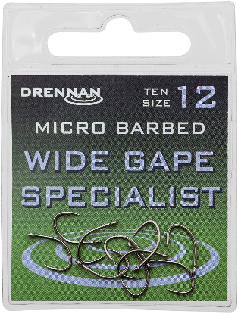 Крючки с ушком DRENNAN Wide Gape Specialist MB для карповых снастей — CARPshop
