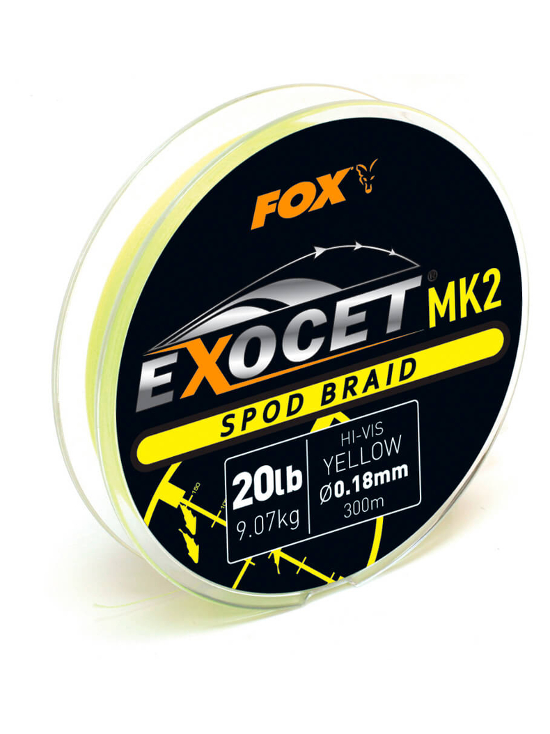 Плетёный шнур для спода FOX Exocet MK2 0.18мм 20lb 300м Плетёный шнур для спода FOX Exocet MK2 0.18мм 20lb 300м