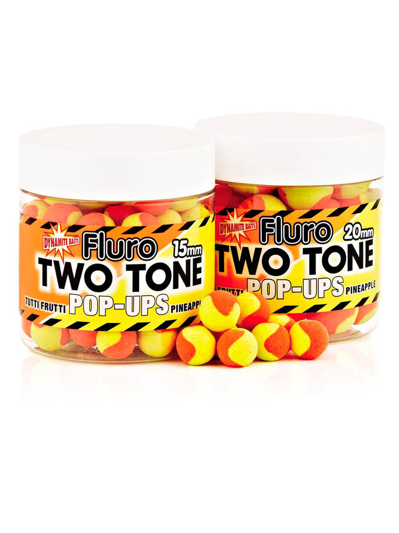 Плавающие бойлы Dynamite Baits Two Tone Fluro Tutti Frutti & Pineapple Pop-Ups (тутти-фрутти и ананас), Диаметр: 15 мм Плавающие бойлы Dynamite Baits Two Tone Fluro Tutti Frutti & Pineapple Pop-Ups (тутти-фрутти и ананас), Диаметр: 15 мм