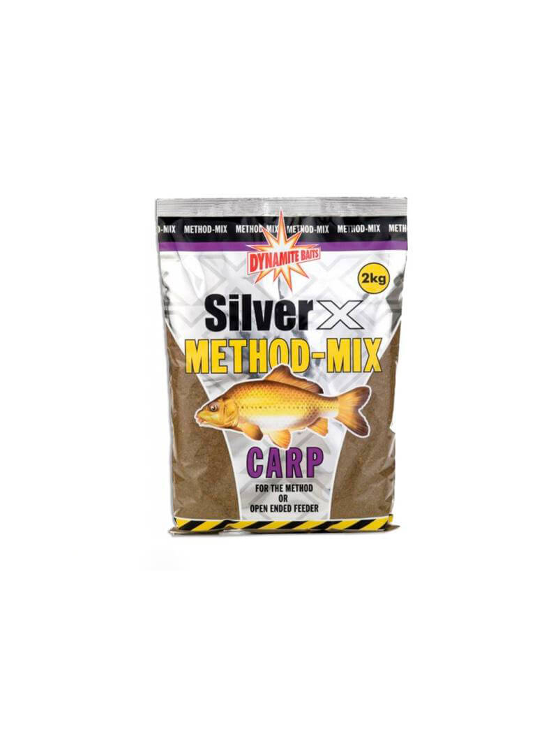 Прикормка для фидерной ловли Dynamite Baits Silver X Method Mix Carp 2kg Прикормка для фидерной ловли Dynamite Baits Silver X Method Mix Carp 2kg