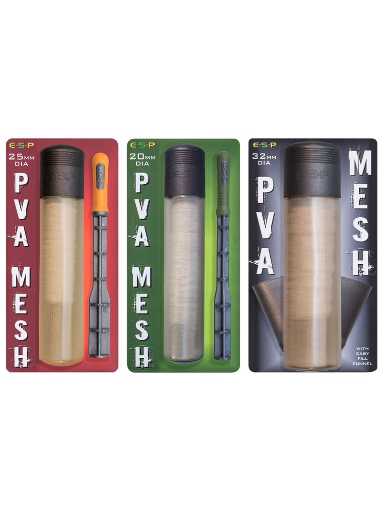ПВА сетка ESP PVA Mesh Kit с плунжером или с воронкой, Диаметр: 25 мм ПВА сетка ESP PVA Mesh Kit с плунжером или с воронкой, Диаметр: 25 мм