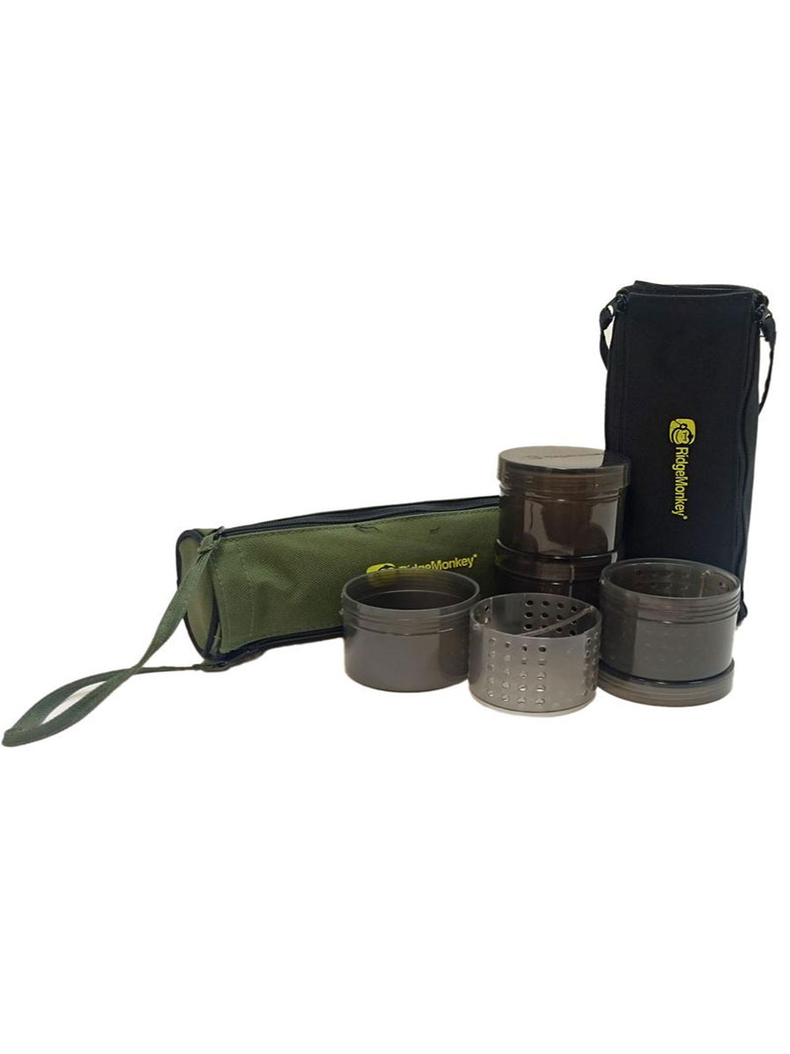 Компактный набор баночек для насадок в чехле Ridge Monkey Modular Hookbait Pots, Цвет: Чёрный, изображение 2 Компактный набор баночек для насадок в чехле Ridge Monkey Modular Hookbait Pots, Цвет: Чёрный, изображение 2