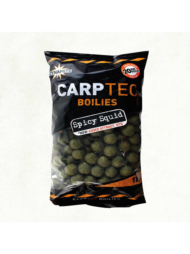 Тонущие бойлы Dynamite Baits CarpTec Spicy Squid (острый кальмар), Диаметр: 15 мм, Вес: 1 кг