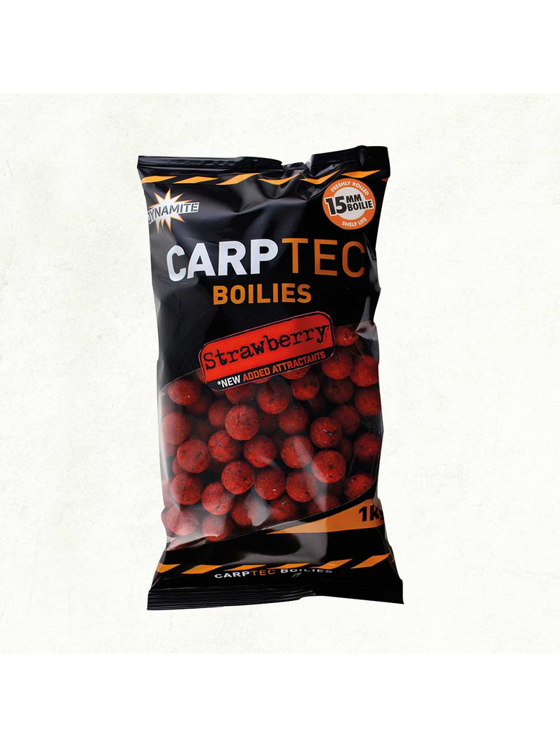 Тонущие бойлы Dynamite Baits CarpTec Strawberry (клубника), Диаметр: 15 мм, Вес: 1 кг