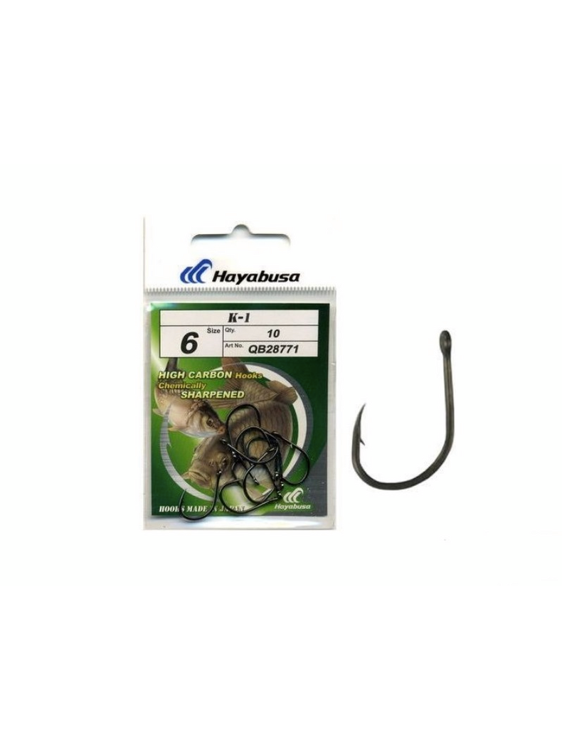 Крючки карповые Hayabusa K-1 (тефлоновое покрытие), Размер крючка: № 2